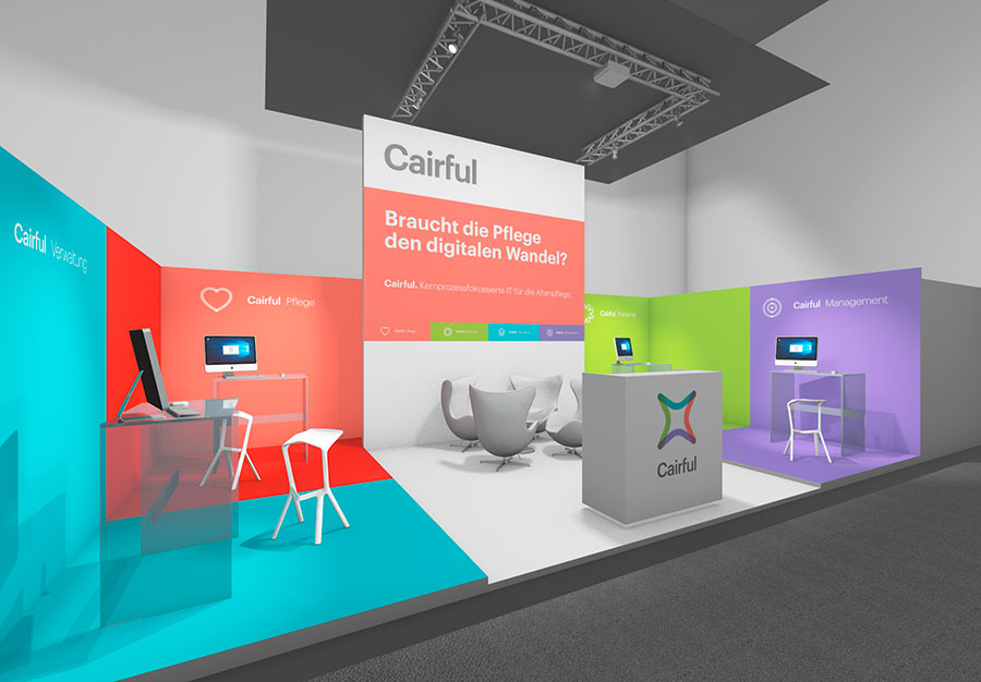 Rendering Messestand Cairful